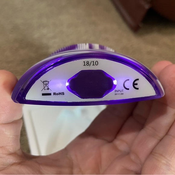 POP SONIC LEAF Sonic Facial Cleansing Device Purple Marble Cordless OPEN Box - Picture 5 of 8